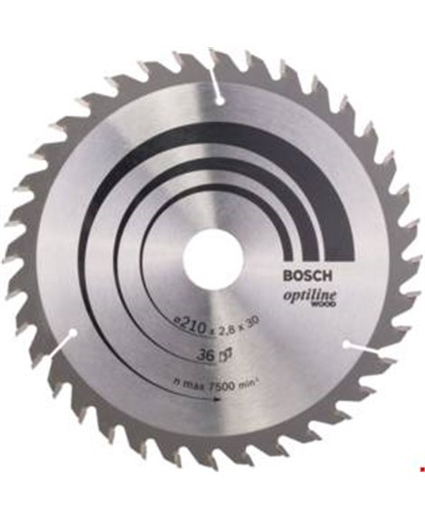 BOSCH Tarcza pilarska 210 x 30 x 2,8 mm, 36 Optiline Wood