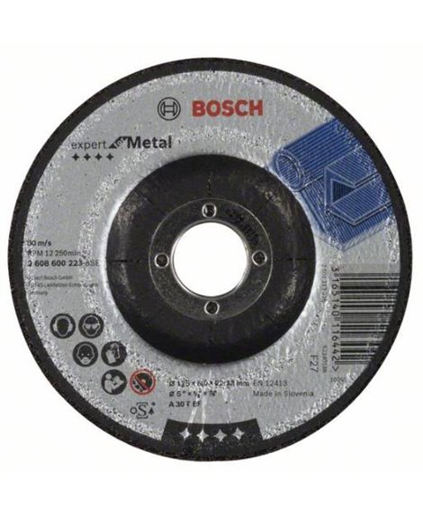 BOSCH Tarcza ścierna 125 x 22 x 6 mm A 30 T BF Expert for Metal