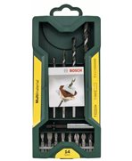 BOSCH 14-częściowy zestaw bitów do wkrętarek Mini-X-Line Multi Material Drill oraz Extra Hard