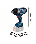 BOSCH Klucz udarowy akumulatorowy GDS 18V-1050 H (2x 8,0 Ah)