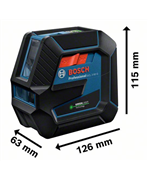 BOSCH Laser wielofunkcyjny GCL 2-50 G+ RM10 + pokrowiec + tarcza celownicza