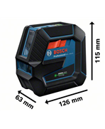 BOSCH Laser wielofunkcyjny GCL 2-50 G + RM10 + BT150 + pokrowiec + tarcza celownicza