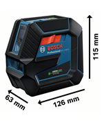 Laser wielofunkcyjny GCL 2-50 G + RM10 + zacisk sufitowy + tarcza celownicza + futerał