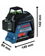 BOSCH Laser liniowy GLL 3-80 G + tablica celownicza + pokrowiec + futerał