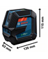 BOSCH Laser liniowy GLL 2-15 G + LB10 + BT150 + pokrowiec + tarcza celownicza