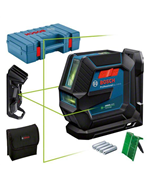 BOSCH Laser liniowy GLL 2-15 G + LB10 + zacisk sufitowy + pokrowiec + tarcza celownicza + futerał