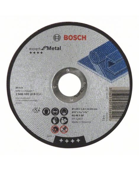 BOSCH Tarcza tnąca prosta Expert for Metal AS 46 S BF, 125 mm, 1,6 mm