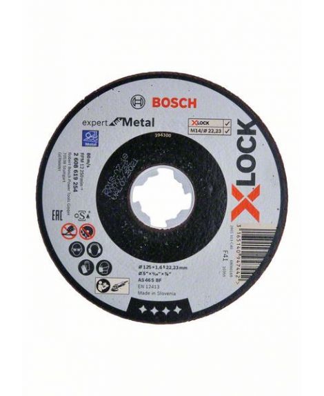 BOSCH X-LOCK Expert for Metal 125x1,6x22,23 do cięcia prostoliniowego AS 46 S BF, 125 mm, 1,6 mm