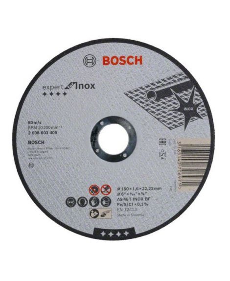 BOSCH Tarcza tnąca prosta Expert for Inox AS 46 T INOX BF, 150 mm, 1,6 mm