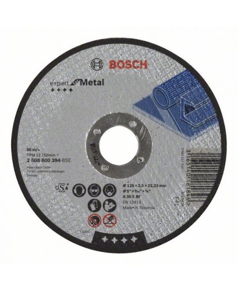 BOSCH Tarcza tnąca prosta Expert for Metal A 30 S BF, 125 mm, 2,5 mm
