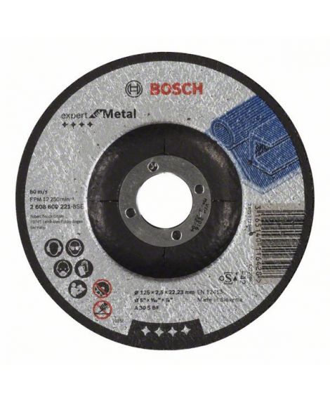 BOSCH Tarcza tnąca wygięta Expert for Metal A 30 S BF, 125 mm, 2,5 mm