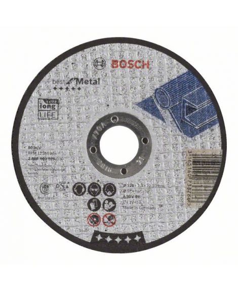 BOSCH Tarcza tnąca prosta Best for Metal A 30 V BF, 125 mm, 2,5 mm