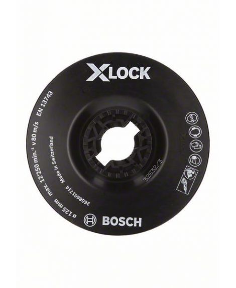 BOSCH Talerz oporowy z systemem X-LOCK, 125 mm, miękki 125 mm, 12 500 min-1