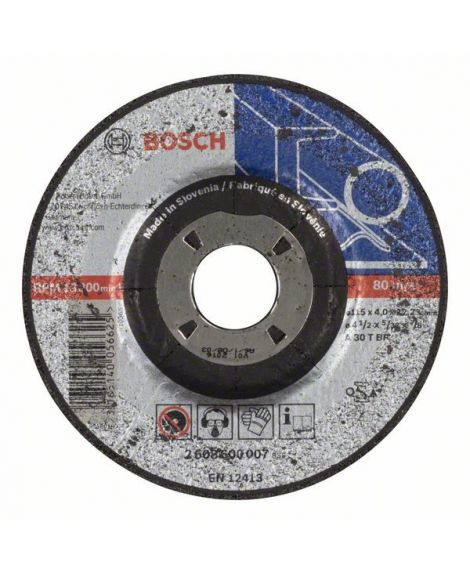 BOSCH Tarcza ścierna wygięta Expert for Metal A 30 T BF, 115 mm, 4,0 mm