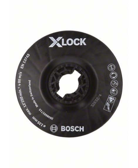 BOSCH Talerz oporowy z systemem X-LOCK, 125 mm średni 125 mm, 12 250 min-1