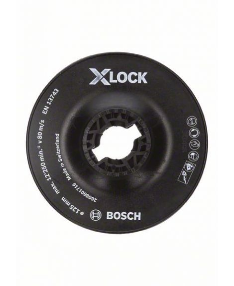 BOSCH Talerz oporowy z systemem X-LOCK, 125 mm, twardy 125 mm, 12 250 min-1