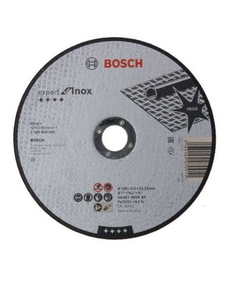 BOSCH Tarcza tnąca prosta Expert for Inox AS 46 T INOX BF, 180 mm, 2,0 mm