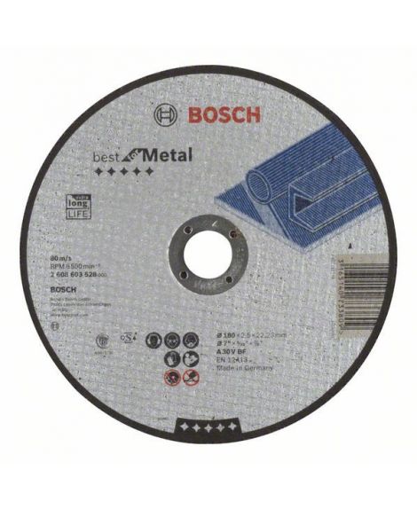 BOSCH Tarcza tnąca prosta Best for Metal A 30 V BF, 180 mm, 2,5 mm