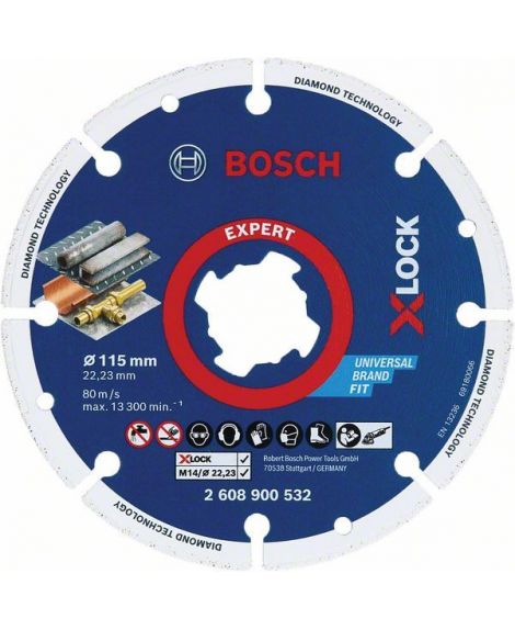 BOSCH Diamentowo-metalowa tarcza szlifierska 115x22,23 mm z systemem X-LOCK