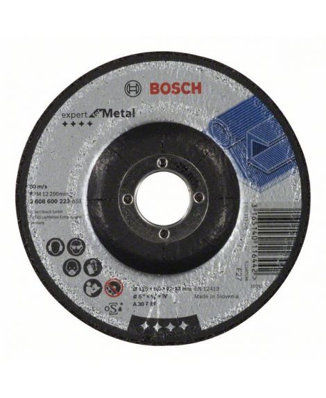 BOSCH Tarcza ścierna wygięta Expert for Metal A 30 T BF, 125 mm, 6,0 mm