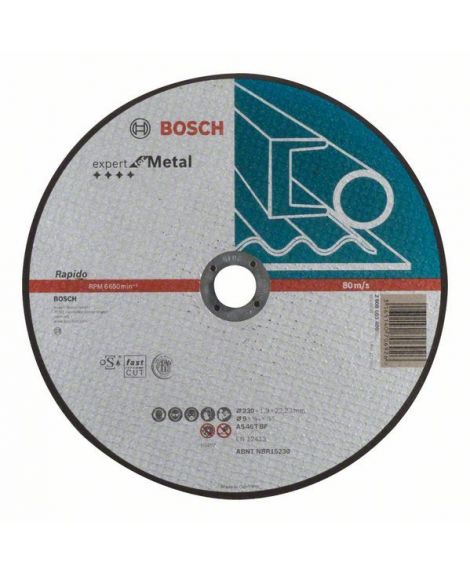 BOSCH Tarcza tnąca prosta Expert for Metal – Rapido AS 46 T BF, 230 mm, 1,9 mm