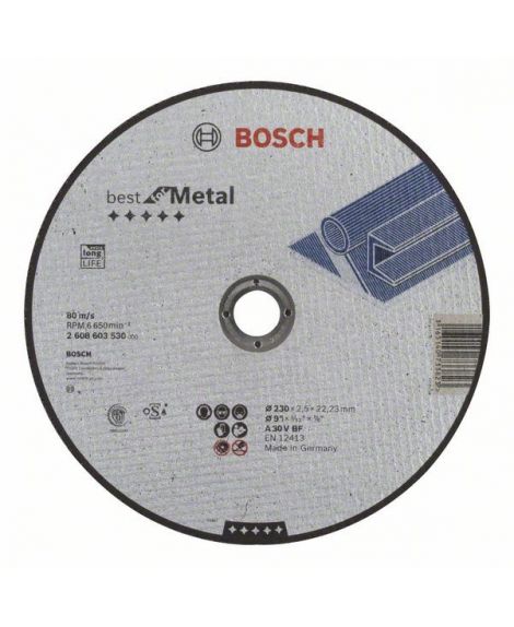 BOSCH Tarcza tnąca prosta Best for Metal A 30 V BF, 230 mm, 2,5 mm