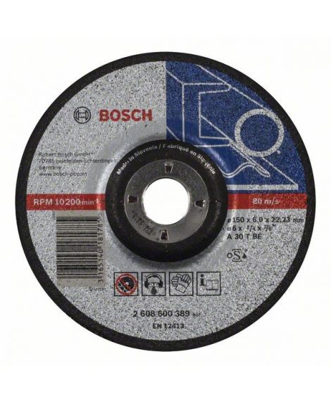 BOSCH Tarcza ścierna wygięta Expert for Metal A 30 T BF, 150 mm, 6,0 mm