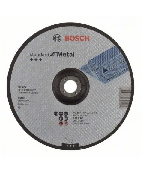 BOSCH Tarcza tnąca wygięta Standard for Metal A 30 S BF, 230 mm, 22,23 mm, 3,0 mm