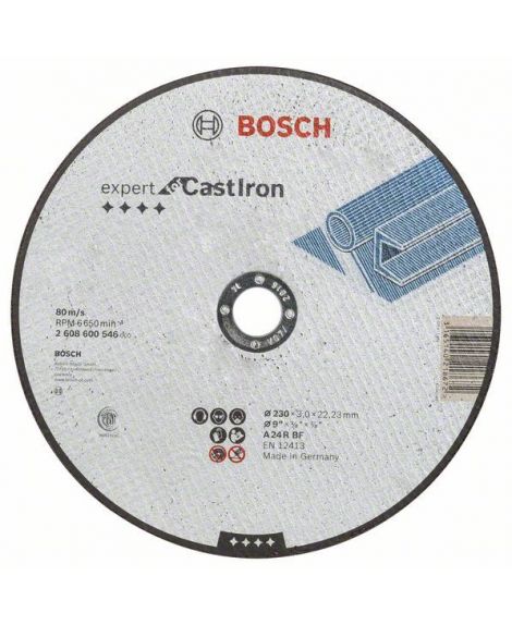 BOSCH Tarcza tnąca prosta Expert for Cast Iron AS 24 R BF, 230 mm, 3,0 mm