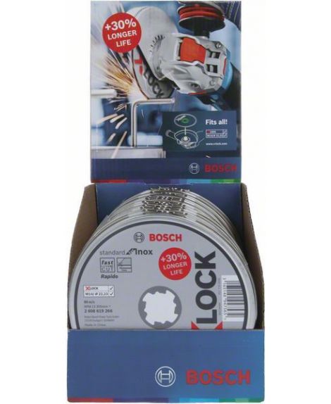 BOSCH X-LOCK Standard for Inox 10x115x1x22,23mm do cięcia prostoliniowego WA 60 T BF, 10 x 115 x 1 x 22.23 mm