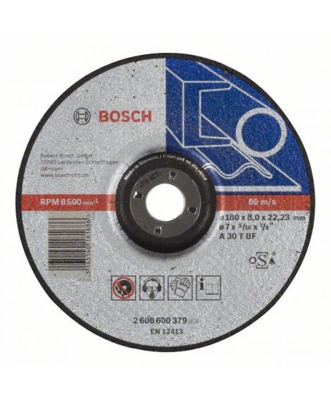 BOSCH Tarcza ścierna wygięta Expert for Metal A 30 T BF, 180 mm, 8,0 mm