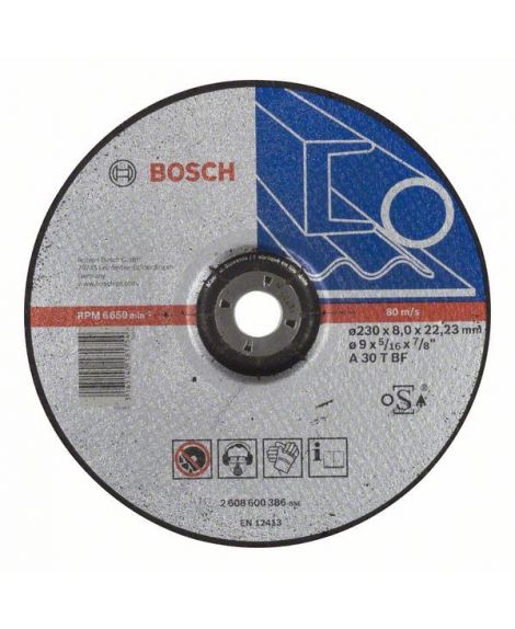 BOSCH Tarcza ścierna wygięta Expert for Metal A 30 T BF, 230 mm, 8,0 mm