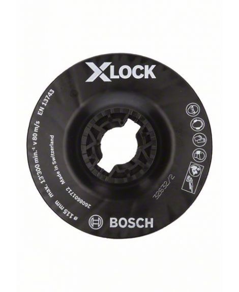 BOSCH Talerz oporowy z systemem X-LOCK, 115 mm średni 115 mm, 13 300 min-1