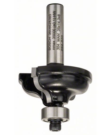 BOSCH Frez kształtowy A 8 mm, R1 4,8 mm, B 11 mm, L 14,3 mm, G 57 mm