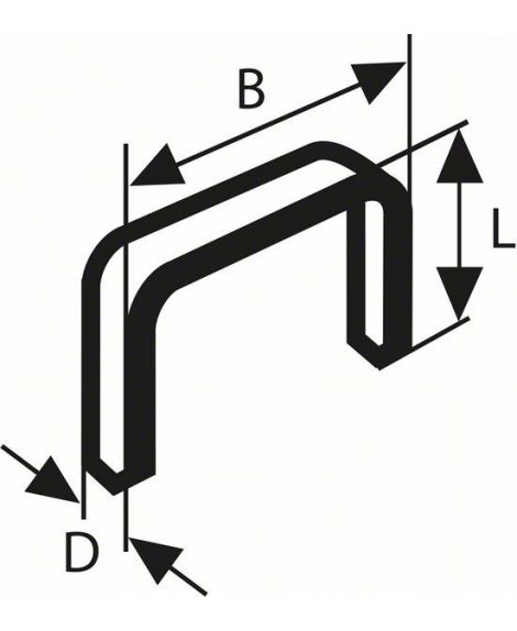 BOSCH Zszywka z cienkiego drutu, typ 53, nierdzewna Typ 53- L - 8 mm