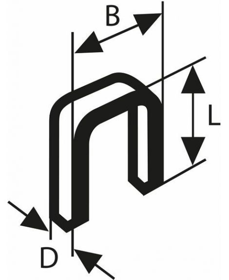 BOSCH Zszywka o wąskim grzbiecie, typ 55 6 x 1,08 x 12 mm