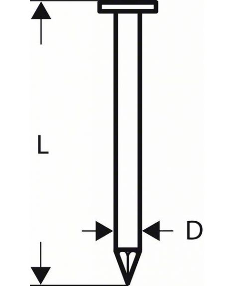 BOSCH Gwóźdź łączony papierem, łeb okrągły, SN21RK 75 2,8 mm, 75 mm, metaliczne, gładkie