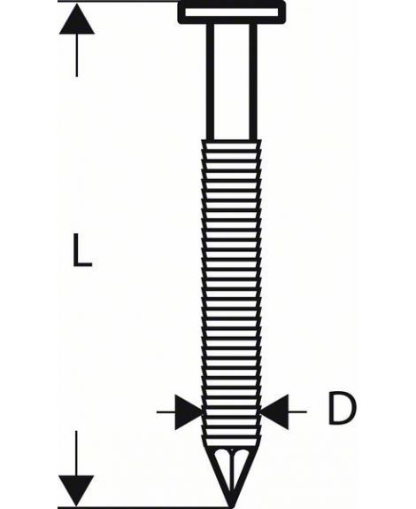 BOSCH Gwóźdź łączony papierem, łeb okrągły, SN21RK 75RHG 2,8 mm, 75 mm, cynkowane ogniowo, rowkowane