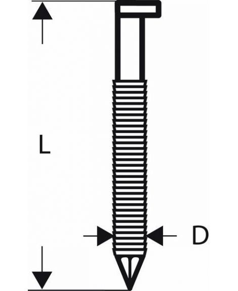 BOSCH Gwóźdź łączony papierem, łeb D, SN34DK 90R 3,1 mm, 90 mm, cynkowane, rowkowane