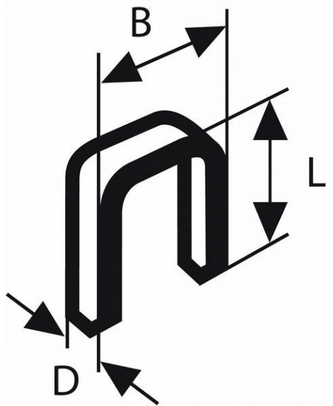 BOSCH Zszywka TK40 25G 1,2 mm, 25 mm, cynkowane