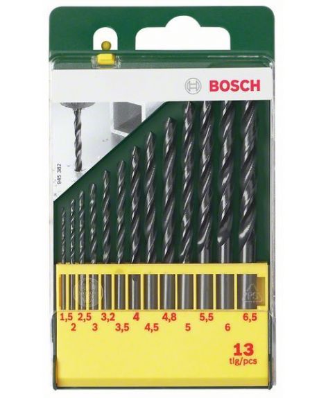 BOSCH 13-częściowy zestaw wierteł do metalu HSS-R