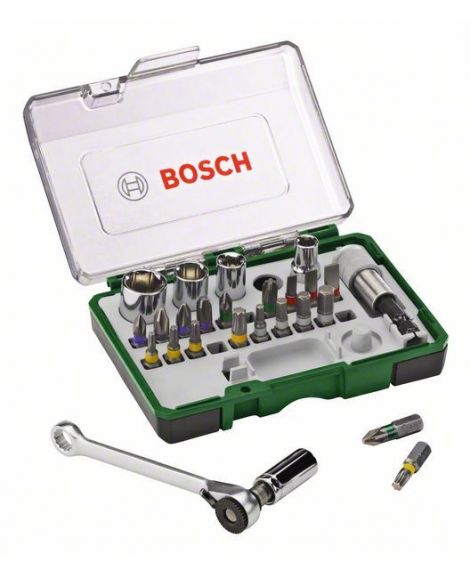 BOSCH 27-częściowy, minizestaw bitów z grzechotką Extra Hard DIY