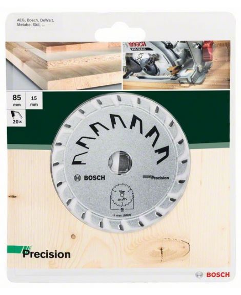 BOSCH Tarcza pilarska Precision 85 x 15 x 1,1 mm, 20