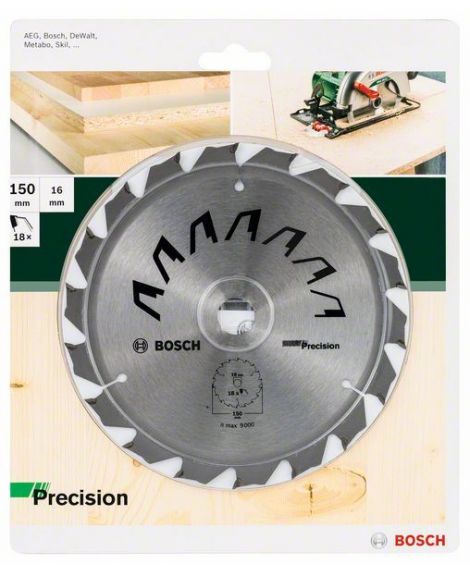 BOSCH Tarcza pilarska PRECISION D - 150 mm- otwór - 16 mm- Z - 18