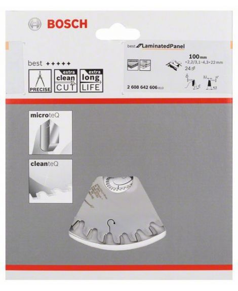 BOSCH Stożkowa tarcza do nacinania Best for Laminated Panel 100 x 22 x 2,2 mm- 24