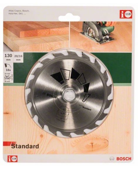 BOSCH Tarcza pilarska STANDARD D - 130 mm- otwór - 20 mm- Z - 18