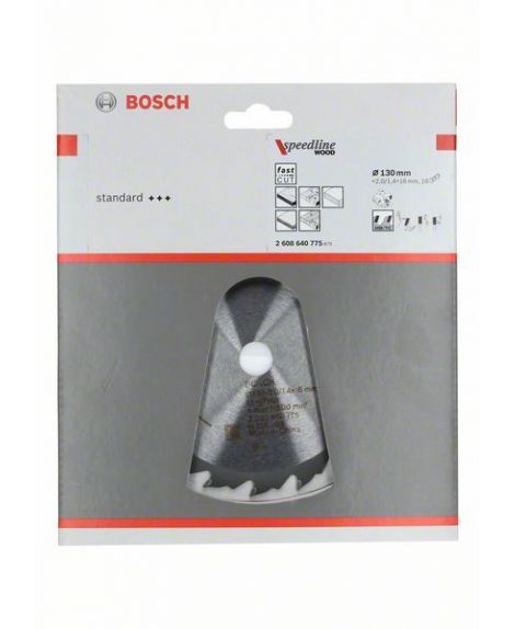 BOSCH Tarcza pilarska Speedline Wood 130 x 16 x 2,0 mm, 18