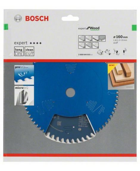 BOSCH Tarcza pilarska Expert for Wood 160 x 20 x 1,8 mm, 48