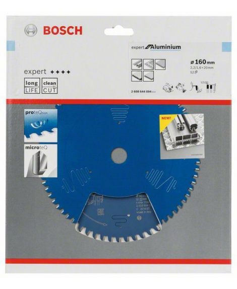 BOSCH Tarcza pilarska Expert for Aluminium 160 x 20 x 2,2 mm, 52