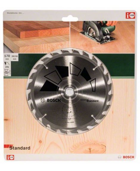 BOSCH Tarcza pilarska STANDARD D - 170 mm- otwór - 20 mm- Z - 24